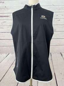 FootJoy Full Zip Vest size Large Womens FJ Athletic Black Golf Active Pockets