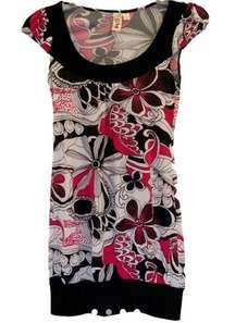 L8ter Floral Pattern Mini y2K Dress