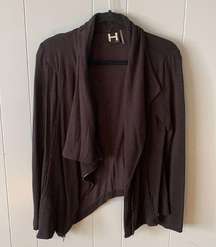 H by Bordeaux Black Knit Cardigan Size Small