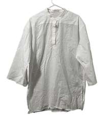 The Row Omao Oversized Cotton-voile Tunic Ivory Women's Size M Casual Relaxed
