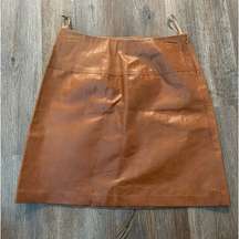 NWT Caché Leather Skirt