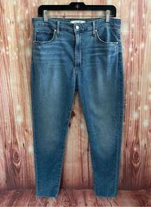 Joe’s Jeans Raw Hem High Rise Ankle Jeans