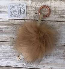 Fur Pom Pom Giant Big Key Chain