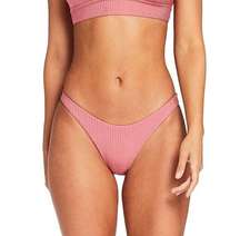 Good American Ribbed Better bikini top in desertrose001 size 2