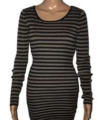 Striped Rib Knit Tunic