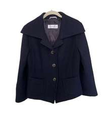 Max Mara Wool Angora Pea Coat Jacket