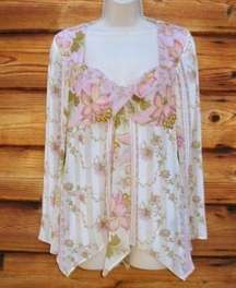 Pink Cream Blouse Top