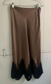 Blogger Mink Silk Skirt