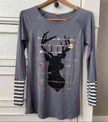 Color Bear Gray Deer with Gold Arrows Shirt.