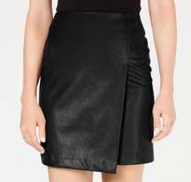 Black, Faux Leather  Skirt