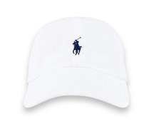 Polo Ralph Lauren Chino Cap in White & Marlin Blue