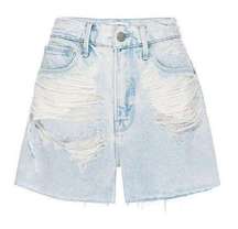 NWT Good American 90s Shred Denim Shorts Size 16 Light Wash distressed High Rise