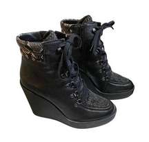 Jessica Simpson Black Maelyn Wedge Ankle‎ Booties Sz 8.5M