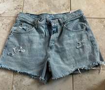 High Rise Jean shorts