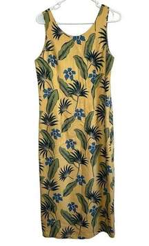 PINEAPPLE MOON Vintage Floral Silk Maxi Dress