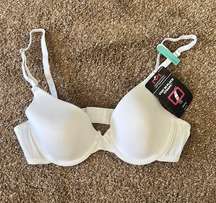 White padded underwire bra 34B