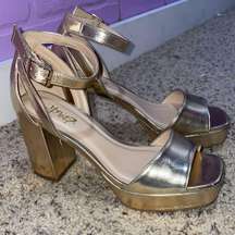 Gold Platform Heels