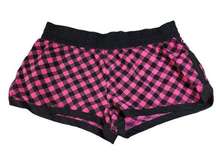 Arizona Jean Co Women Running Shorts XL Elastic Waist Zipper Pocket Checkered