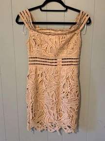 NWT Blossom Nude Crochet Off The Shoulder Dress Size 8