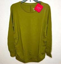 Sweatshirt Soft Comfy Olive Green Size M New!