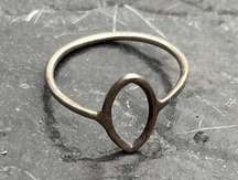 Oval Shaped Sterling Sliver Ring 