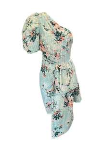 ELLIATT Mint Esteem One Shoulder Floral Print Dress - size XS