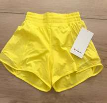 Hotty Hot Shorts 4” Lined Neon Yellow