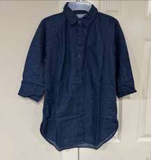 Women’s Size XXS  Denim Button Down Shirt