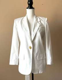 OLEG CASSINI | White Blazer Jacket Sz 4P