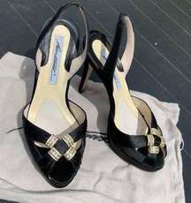 Brian Atwood "Coleen" black heels size 36