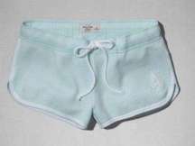 Vintage Y2K  Curved Hem Lounge Shorts - Turquoise- XS