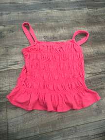 pink universal thread ruffle top