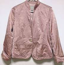 Banana Republic 100% Silk Pink Long Sleeved Blazer