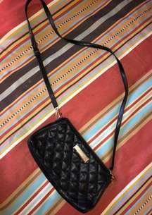 Black Quilted Crossbody Bag