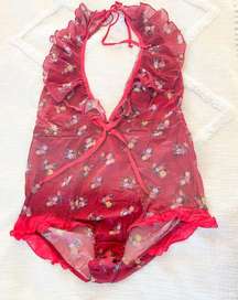 We are HAH | NWT | Butterfly Printed Bodysuit | Cheap Perfume Wino | Sz L