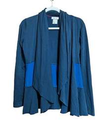 Matilda Jane Cardigan Womens XS Blue Drape Open Front Stretch Sweater Ladies