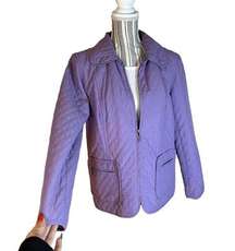 JM Collection Cozy Warm Lavender Purple Quilted Jacket