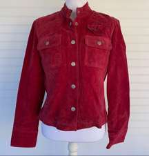 Red leather Jacket Size M