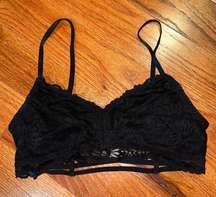 PINK black lacy bralette small 