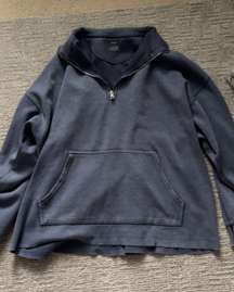 Blue Quarter-Zip Pullover