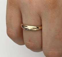 Gold Thin Dome Ring