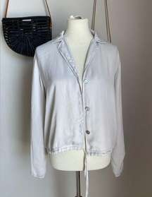 S’edge Button Down Long Sleeve Top, Size Large