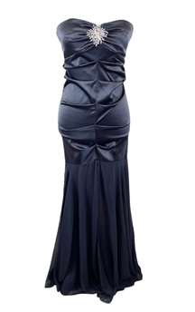 Satin Strapless Mermaid Dress Pre-Owned Black Size 2