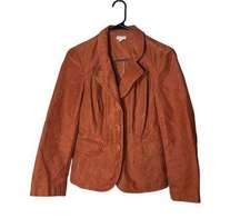 J. Jill Women’s Burnt Orange Rust Blazer Size 4 Petite