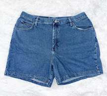 LEE RIDERS Vintage Y2K Women’s Blue Denim Mom Jean Shorts Plus Size 18 M