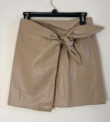 Jason Wu Faux Leather Mini Wrap Skirt NWT size S