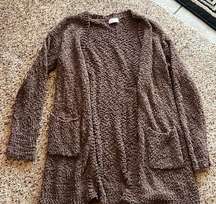 Long brown cardigan