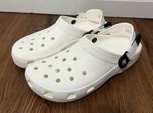 CROCS White Adjustable Slip On Clogs Size 12 Women’s 10 Men’s