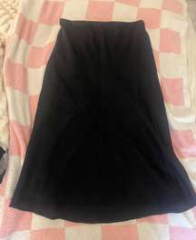 Black Satin Skirt