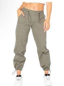 CELEBRITY PINK Womens Cargo Pant Joggers Size Small Juniors Khaki Green New